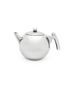Théière Bella Ronde 1,2L fond plat, chromé