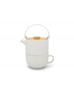 Tea for one Umea blanc avec couvercle