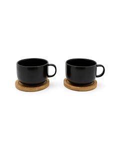 Tasse à thé Umea 250ml noir s/2