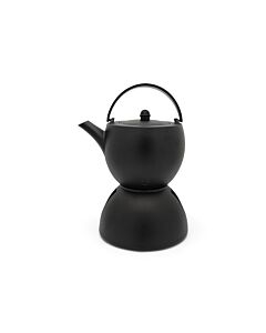 Ensemble de thé Sencha 1,2L fonte noir avec réchaud