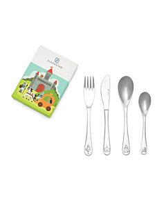 Couvert enfant 4 pcs Chevaliers et princesses acier inox