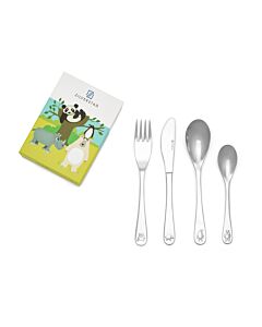 Couvert enfant 4 pcs Wildlife acier inox