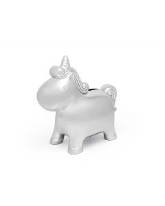 Tirelire Licorne couleur argent