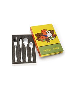 Couvert enfant 4 pièces Miffy amis acier inox