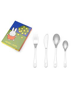 Couvert enfant 4 pièces Miffy fruits acier inox