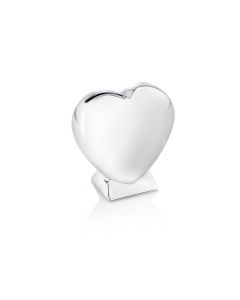 Tirelire Coeur en pied couleur argent