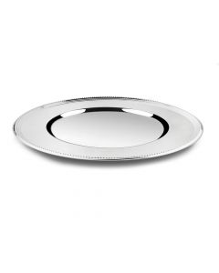 Assiette Perle 33cm couleur argent