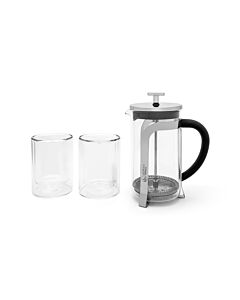 Cafetière Shiny 600ml + 2 verres