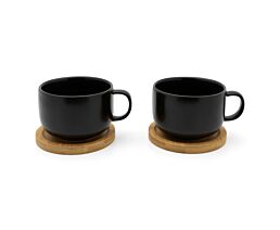 Tasse à thé Umea 250ml noir s/2