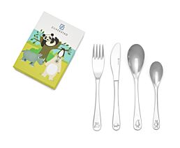 Couvert enfant 4 pcs Wildlife acier inox