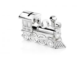 Tirelire Locomotive 5,4x14,7x8,5cm couleur argent