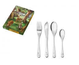 Couvert enfant 4 pcs Animaux de la forêt