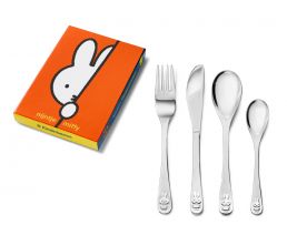 Couvert enfant 4 pcs Miffy acier inox