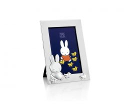 Cadre photo Miffy + canetons 6x9cm arg/laq