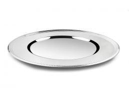 Assiette Perle 33cm couleur argent