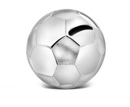 Tirelire Ballon de football couleur argent