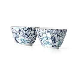 Tasse à thé Yantai bleu fonçé s/2