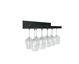 Étagère à vin noire, suspendue