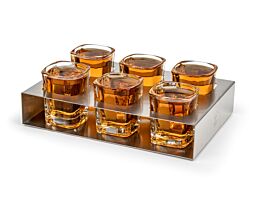 Verres à shot avec plateau s/6