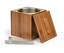 Seau à glace Barolo en bambou 1,8L avec pince