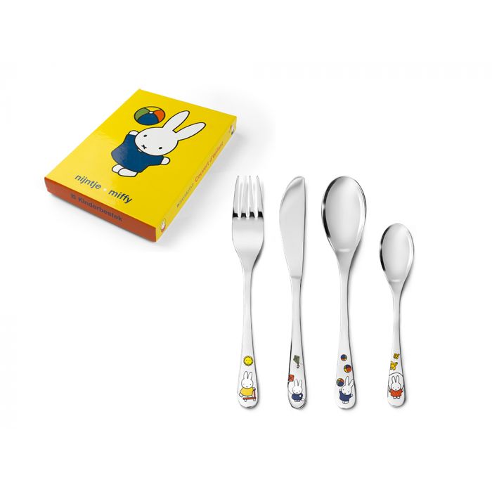 Couvert enfant 4pcs Miffy jouet acier inox