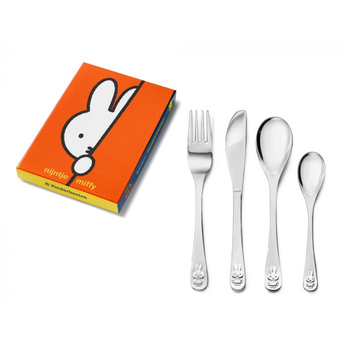 Couvert enfant 4pcs Miffy jouet acier inox